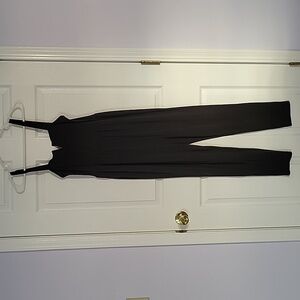Aero Aeropostale Seriously Soft V-Wire Jumpsuit Sleeveless Knit Black Sz Small